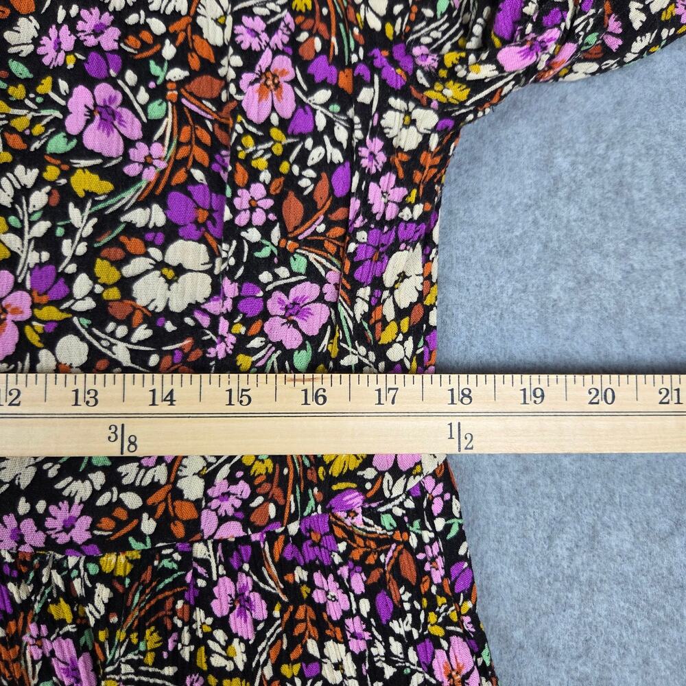 Democracy Small Baby Doll Tunic Floral Mini Dress with Pockets - Picture 9 of 11